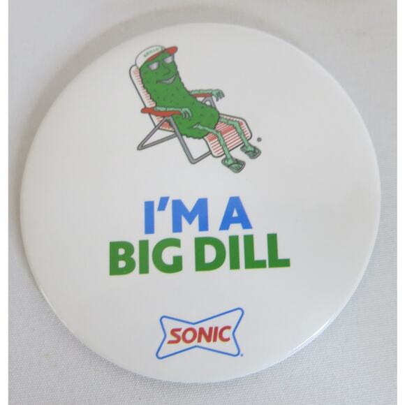 Sonic Drive In Grillo's Pickles Promo Bundle Pin Straw Topper Sticker NEW - Picture 2 of 9